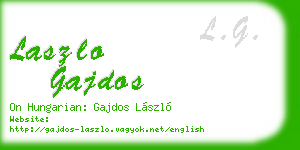 laszlo gajdos business card