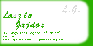 laszlo gajdos business card